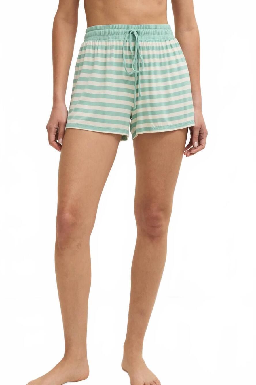 NEW Z SUPPLY nori stripe shorts in crystal green